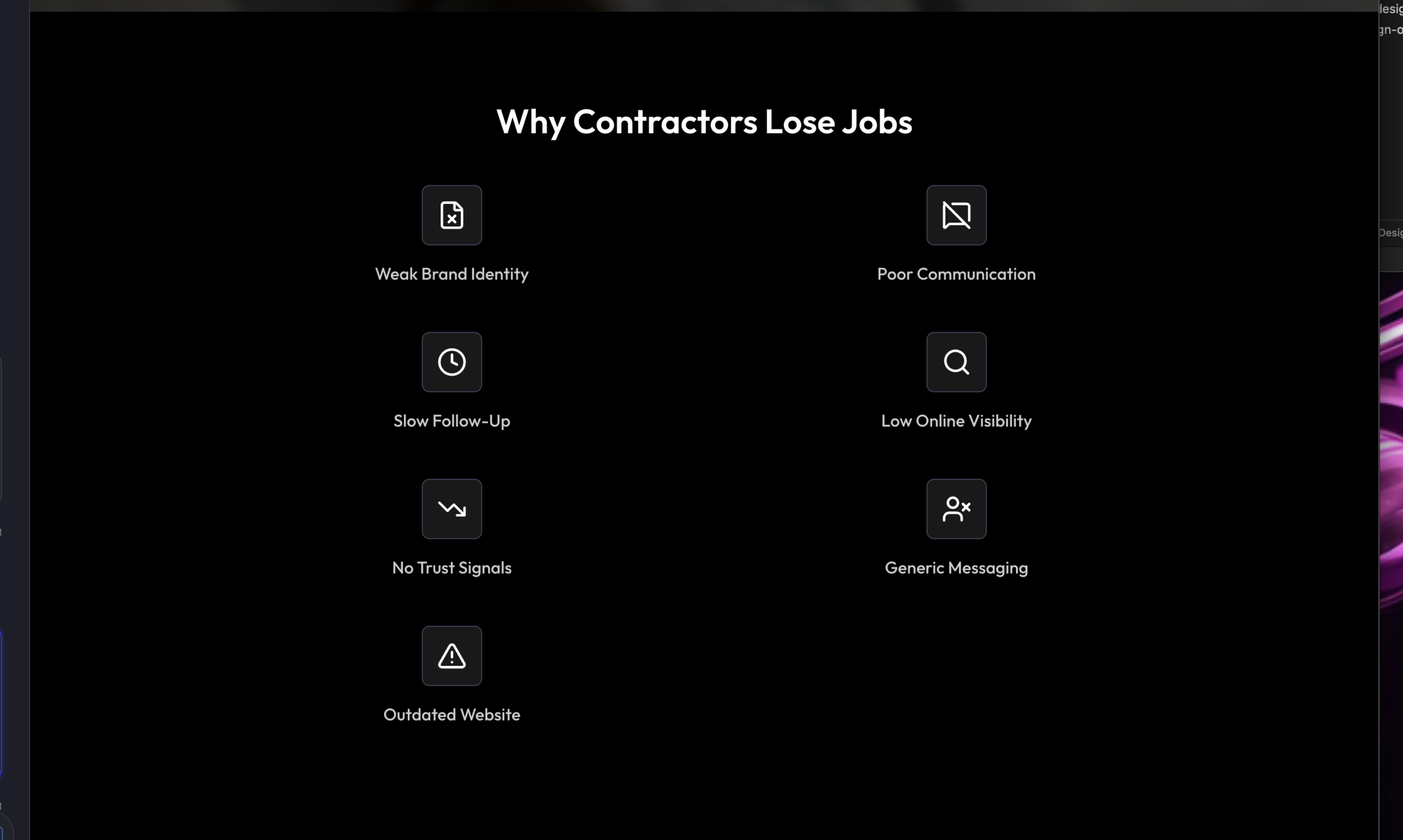 Contractor growth visualization
